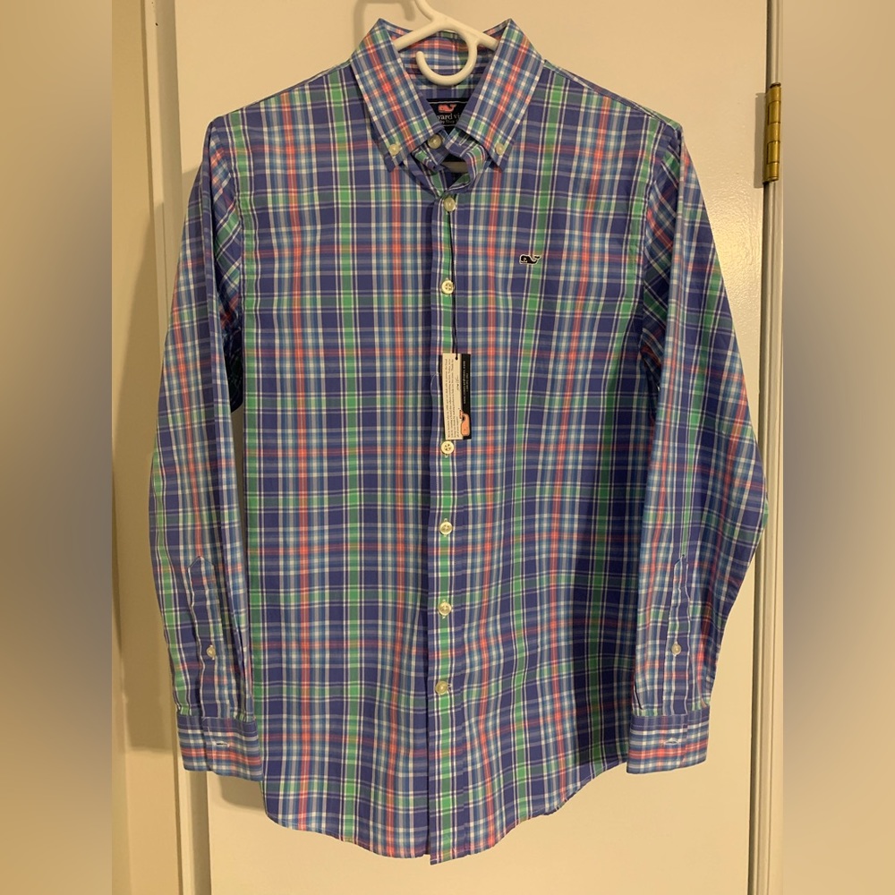 Vineyard Vines Boys Cotton Plaid Shirt